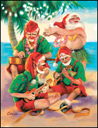 BEACH BOOGIE HOLIDAY NOTE CARD 10 PAK